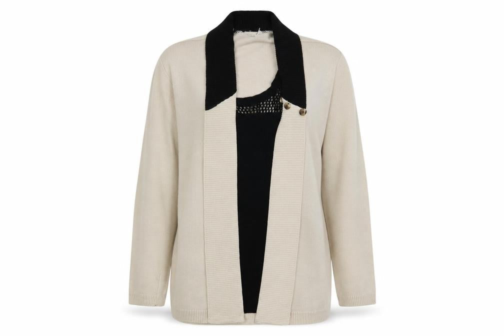 Front view of Preworn women’s beige jumper, size L