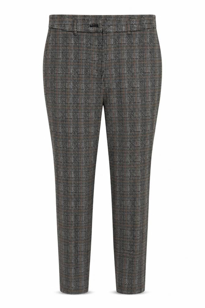 Dorothy Perkins Womens Brown Check  Capri Trousers Size 10 L26 in