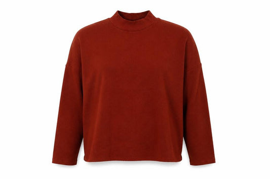 Front view of H&M women’s orange basic t-shirt, size S