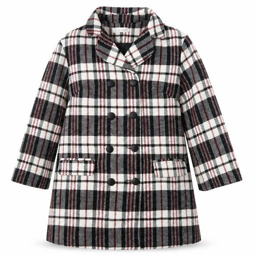 chun mei na Womens White Plaid  Parka Coat Size L