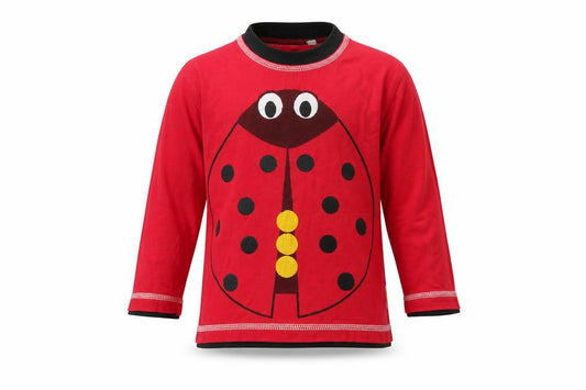 Front view of Kidid boys’ red pullover t-shirt, size 3-4, years