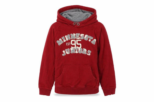 Front view of Rebel boys’ red pullover hoodie, size 5-6, years