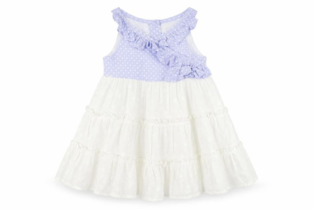 iris & ivy Girls White Polka Dot  A-Line  Size 18 Months  - flowers