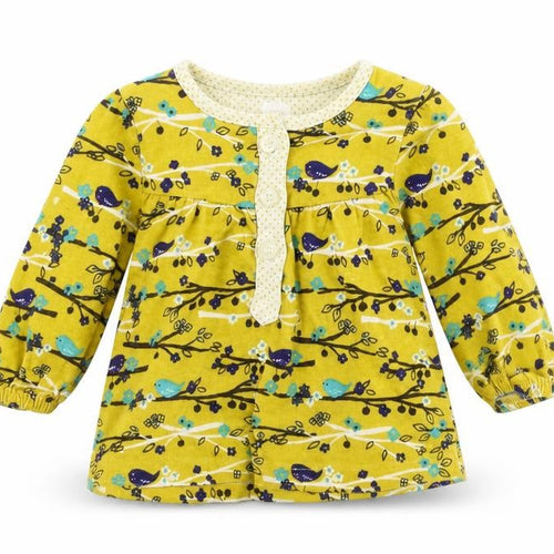 Boots Mini Club Girls Yellow Floral  Basic T-Shirt Size 0-3 Months