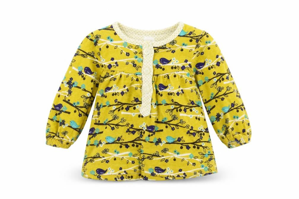 Boots Mini Club Girls Yellow Floral  Basic T-Shirt Size 0-3 Months