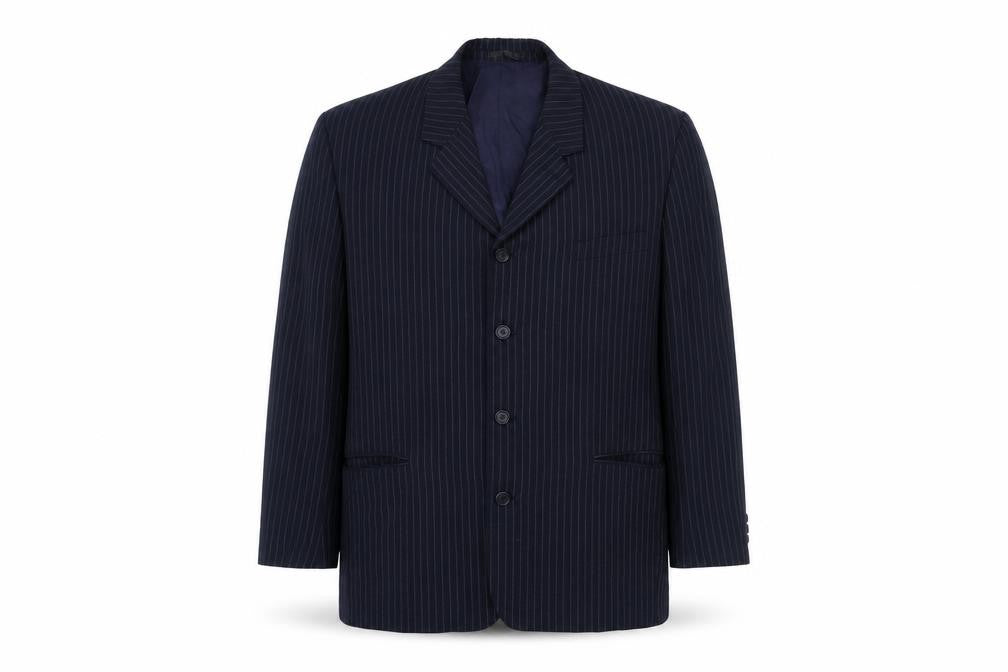 Woods & Gray Mens Blue Striped  Jacket Suit Jacket Size 40