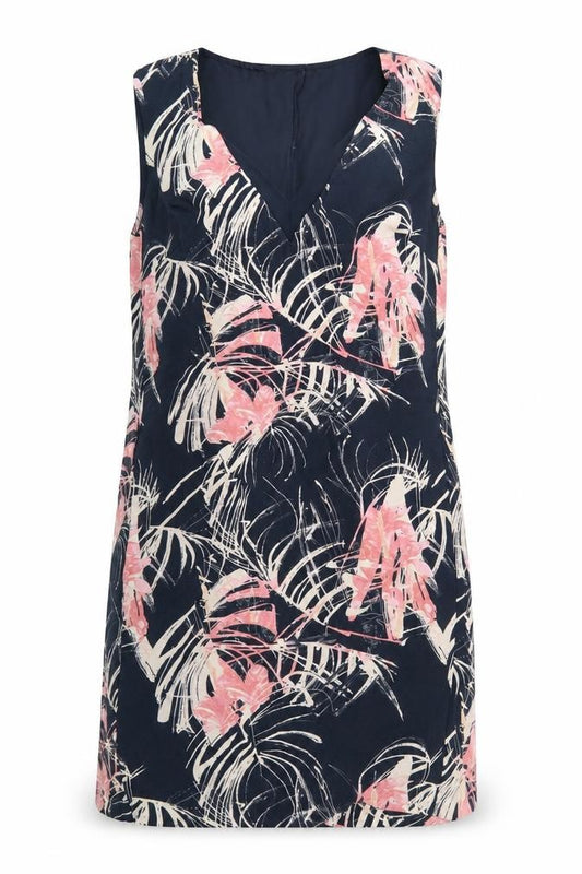 Front view of Next women’s black floral mini, size UK 10
