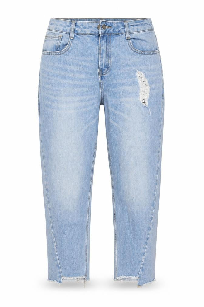 YENA Womens Blue  Denim Cropped Jeans Size M L25 in