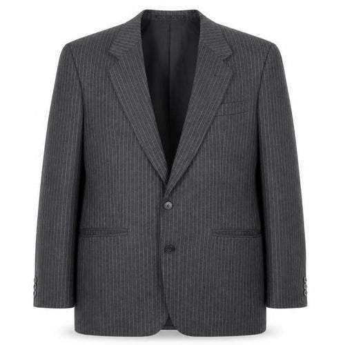 Hodges Mens Grey Striped  Jacket Suit Jacket Size 42