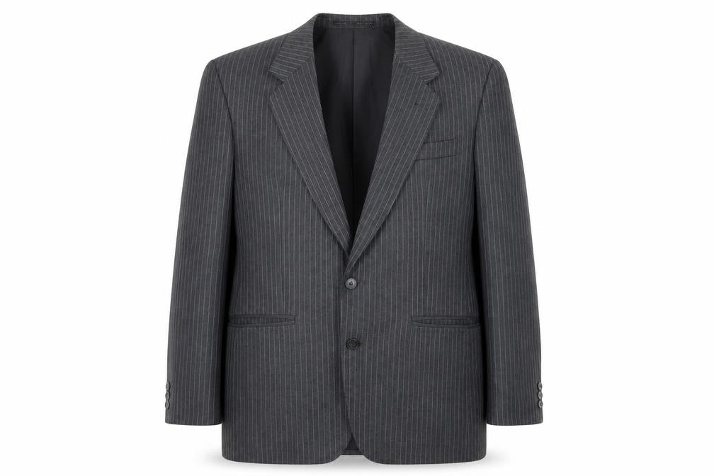 Hodges Mens Grey Striped  Jacket Suit Jacket Size 42