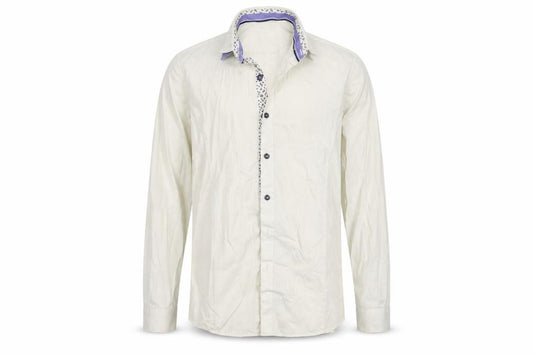 Front view of Formula Joyen men’s white button-up one size