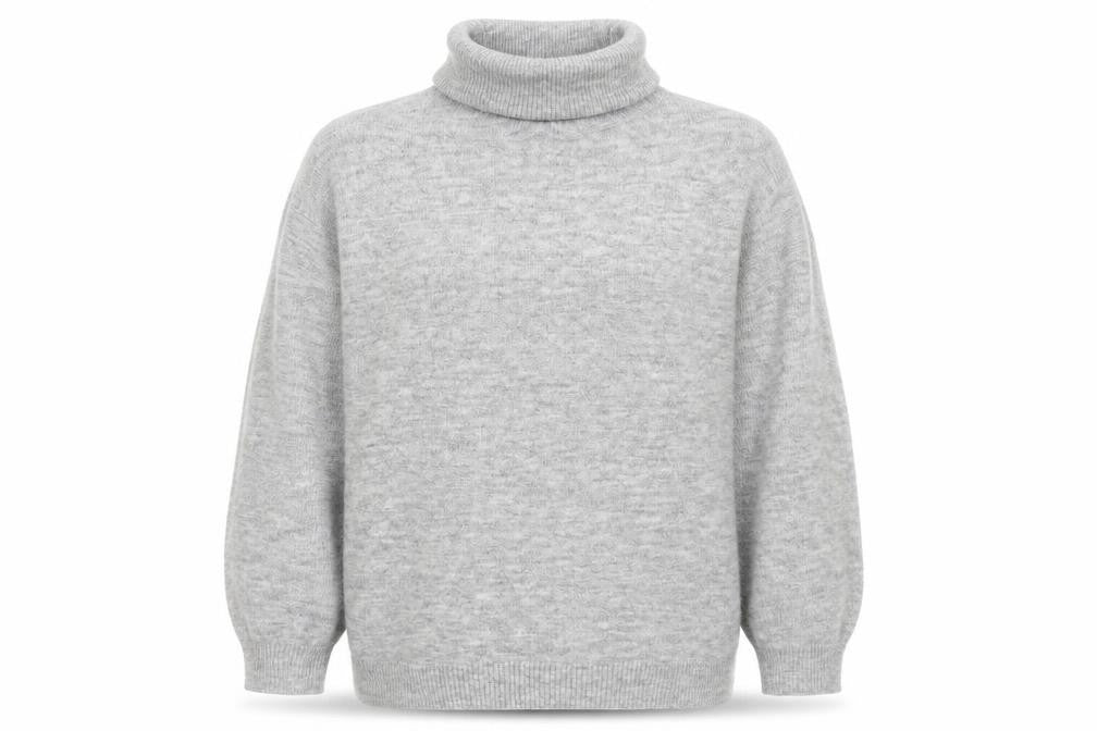 Front view of H&M women’s grey jumper, size S, - size eu-s