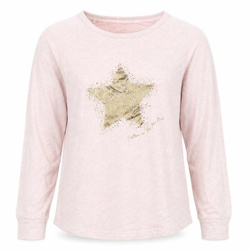 Nutmeg Womens Pink Solid  Top Pyjama Top Size 12  - star