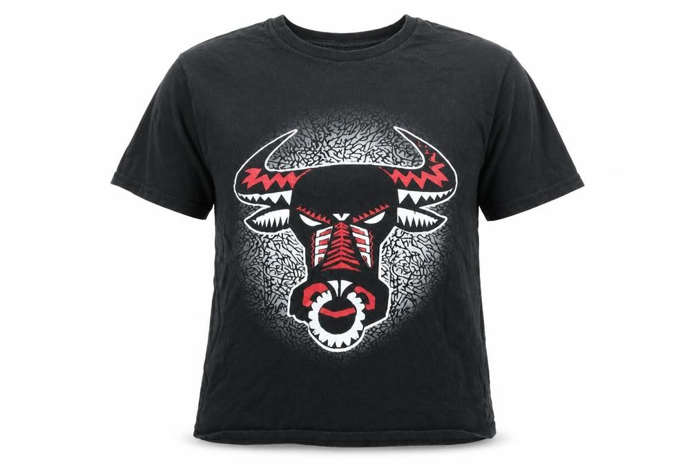 Front view of Wet Bandits women’s black basic t-shirt, size M