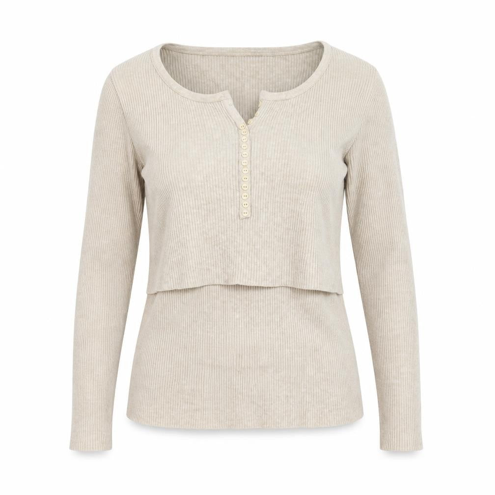 Front view of Preworn women’s beige jumper, size XS