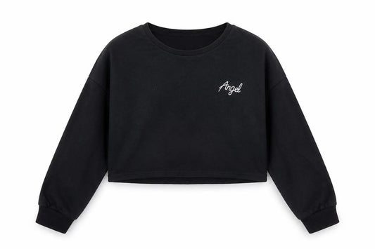 Front view of SHEIN girls’ black jumper, size 12, years - cropped