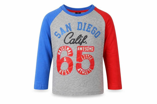 Front view of George boys’ grey basic t-shirt, size 2-3, years - san diego
