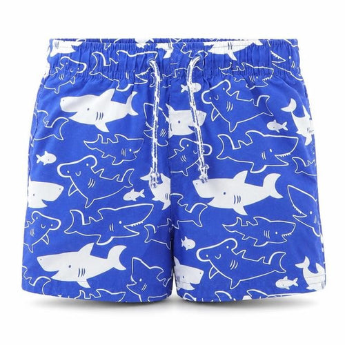 George Womens Blue Geometric  Sweat Shorts Size 2 - Sharks