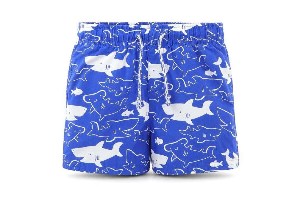 George Womens Blue Geometric  Sweat Shorts Size 2 - Sharks