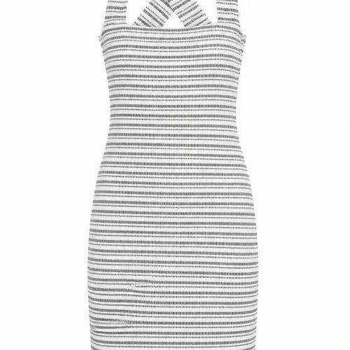 Dorothy Perkins Womens Grey Houndstooth  Pencil Dress  Size 8