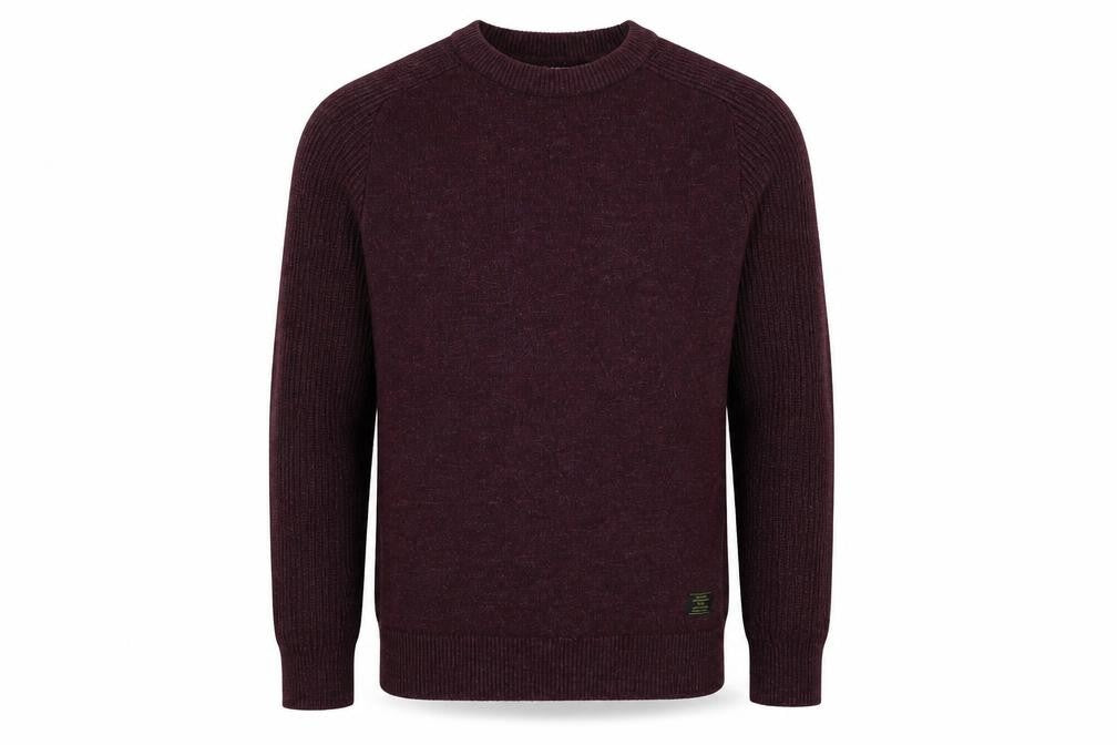 Front view of LOGG men’s purple jumper, size M