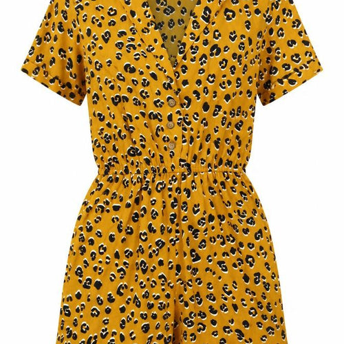 Primark Womens Orange Animal Print  Bodysuit One-Piece Size 4