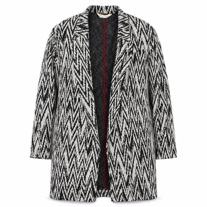 Miss Selfridge Womens Black Argyle/Diamond  Jacket  Size 10