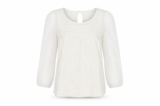 Front view of Oasis women’s white basic t-shirt, size UK 8