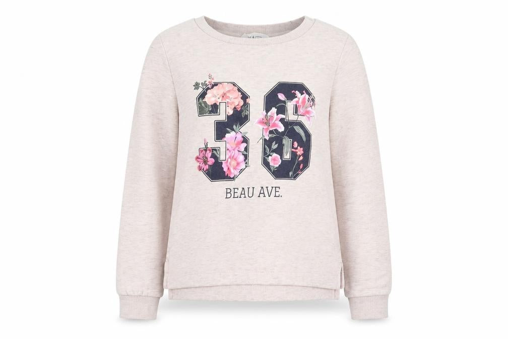 Front view of H&M girls’ pink jumper, size 9-10, years