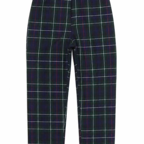 herts & bows Girls Green Check  Chino Trousers Size 6 Years