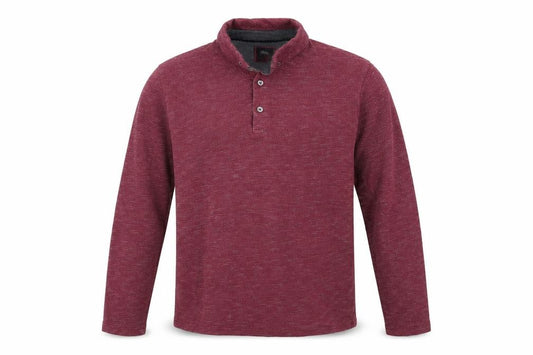 Front view of Burton men’s purple button-up, size L