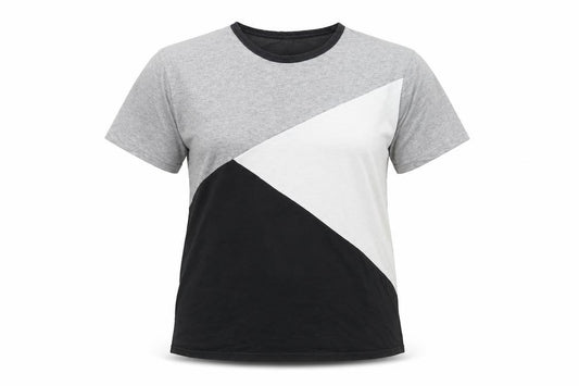 Front view of avenue summer women’s grey basic t-shirt, size XL