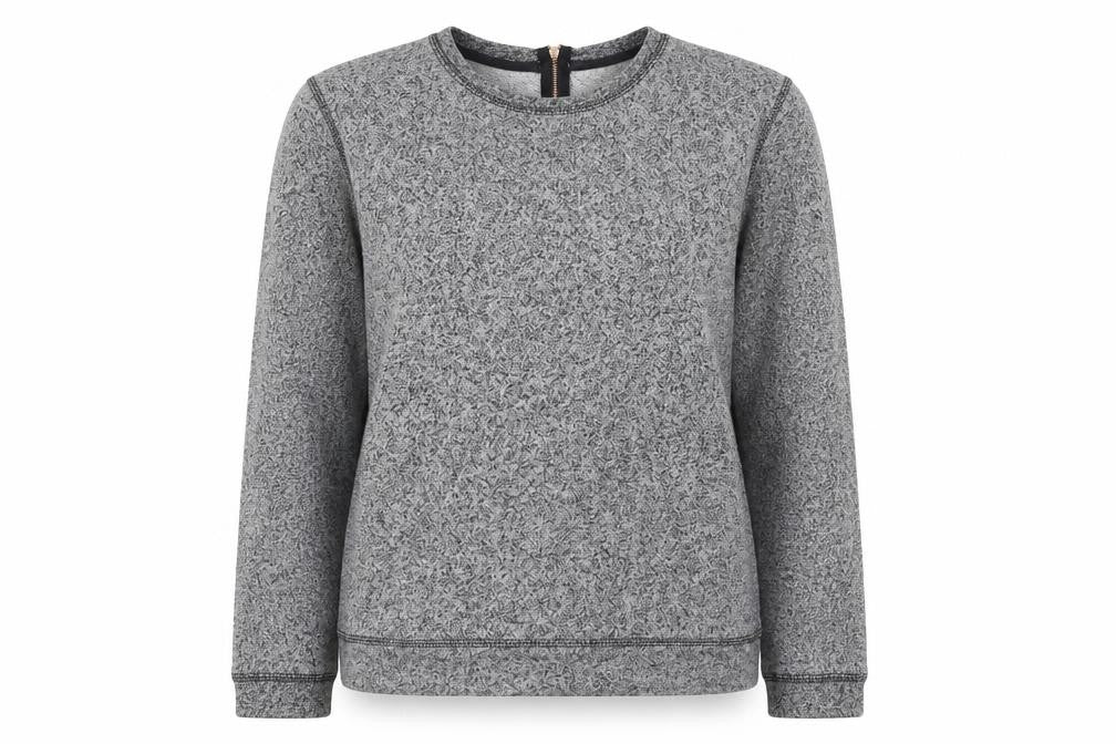 Front view of H&M women’s grey jumper, size S