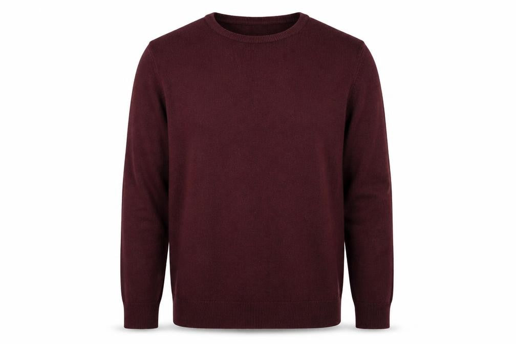 Front view of Pep&Co men’s red jumper, size L