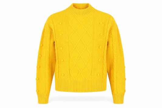 Front view of Matalan girls’ yellow jumper, size 14, years