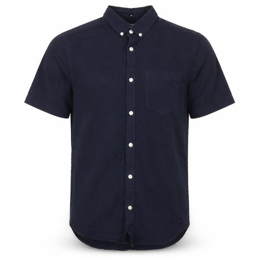 Front view of River Island men’s blue button-up, size S