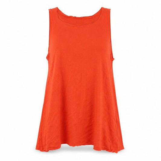 Front view of H&M women’s red basic blouse, size S