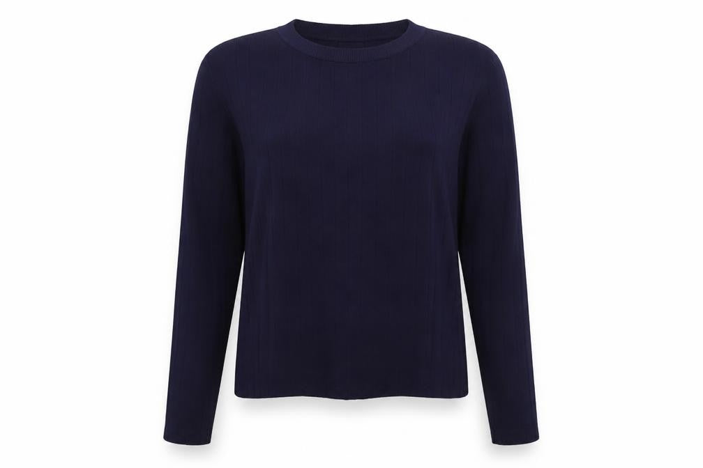 Mango Womens Blue  Knit Pullover Jumper Size S