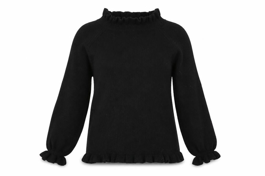 Front view of Kayla women’s black knit jumper, size M