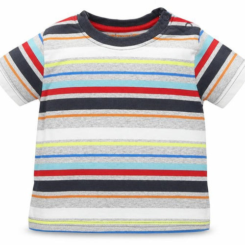Nutmeg Baby Multicoloured Striped  Basic T-Shirt Size 9-12 Months