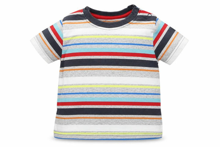 Nutmeg Baby Multicoloured Striped Basic T-Shirt Size 9-12 Months