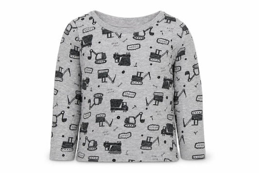 Front view of George Baby Grey Basic T-Shirt, size 18-24, Months