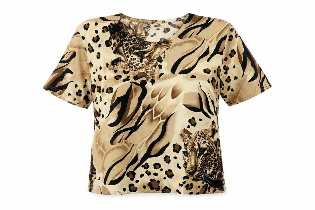 Cordelia  Womens Brown Animal Print  Basic Blouse Size 12