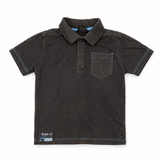 Front view of Next boys’ grey basic polo, size 2-3, years