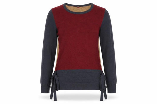 Front view of New Look women’s multicoloured jumper, size UK 8