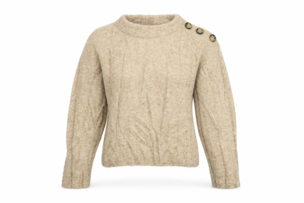 Front view of Marks & Spencer women’s brown jumper, size M