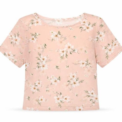 New Look Girls Pink Floral  Basic T-Shirt Size 9 Years