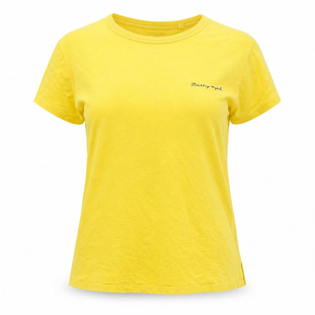 Front view of Next women’s yellow top pyjama top, size S