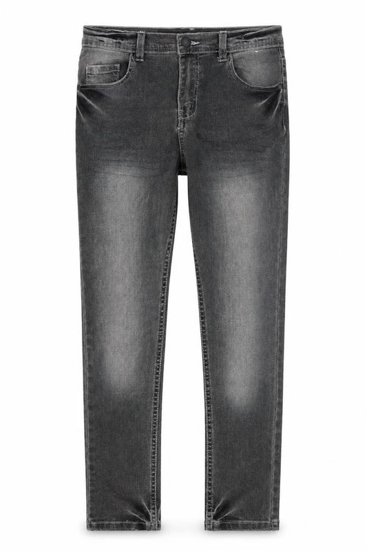 Front view of Denim Co girls’ grey denim skinny jeans, size 10-11, years