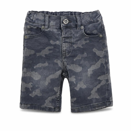 F&F Boys Grey Camouflage Denim Biker Shorts Size 2-3 Years